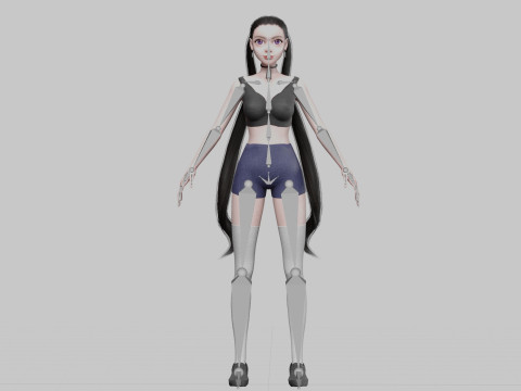 Cartoon Pretty Woman V26224 Modelo 3D