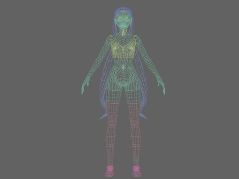 Cartoon Pretty Woman V26224 Modelo 3D