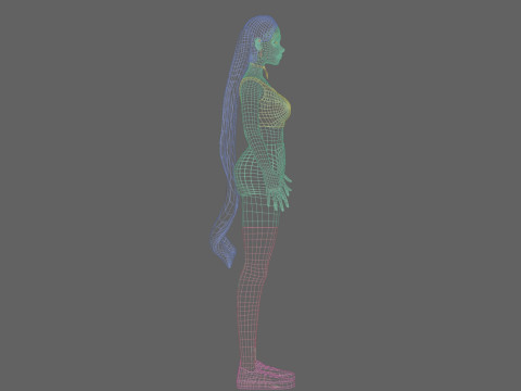 Cartoon Pretty Woman V26224 Modelo 3D