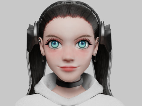 Classic cute Woman V28945 Modelo 3D