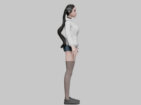 Classic cute Woman V28945 Modelo 3D