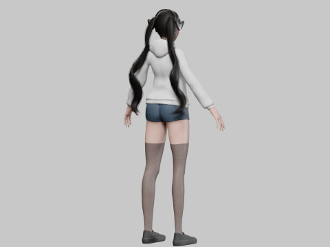 Classic cute Woman V28945 Modelo 3D