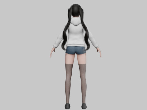 Classic cute Woman V28945 Modelo 3D