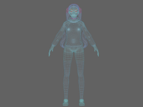 Classic cute Woman V28945 Modelo 3D
