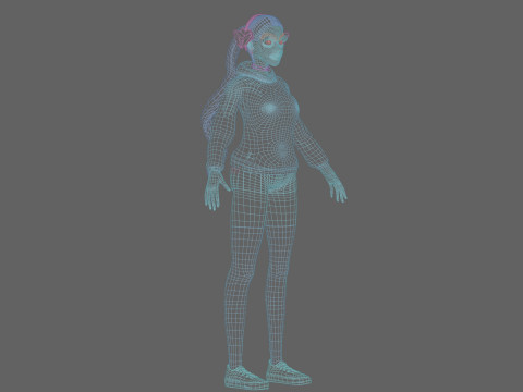 Classic cute Woman V28945 Modelo 3D