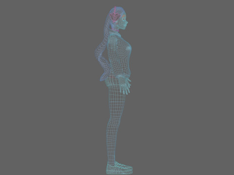 Classic cute Woman V28945 Modelo 3D