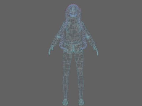 Classic cute Woman V28945 Modelo 3D