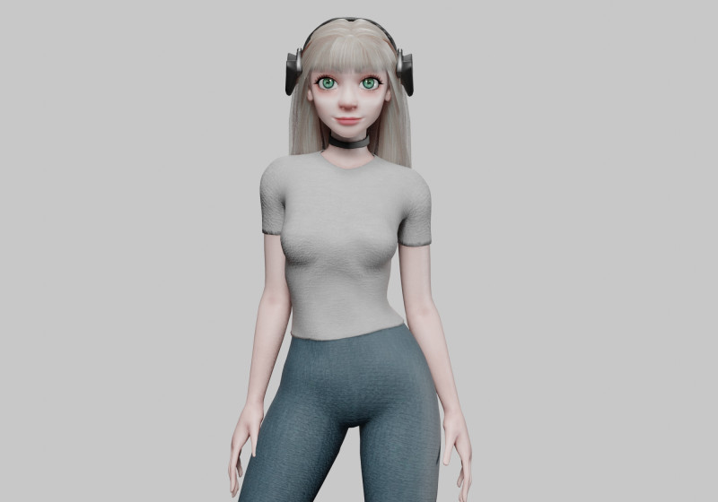 Cool Basic Woman V28402 3D Model .c4d .max .obj .3ds .fbx .stl .blend 