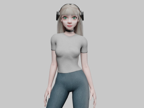 Cool Basic Woman V28402 3D Model