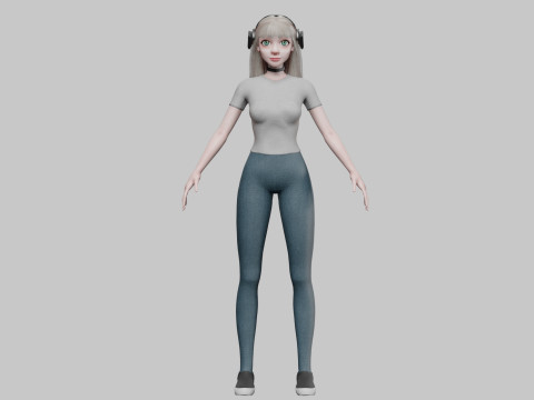 Cool Basic Woman V28402 3D Model