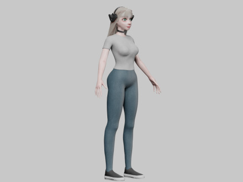 Cool Basic Woman V28402 3D Model
