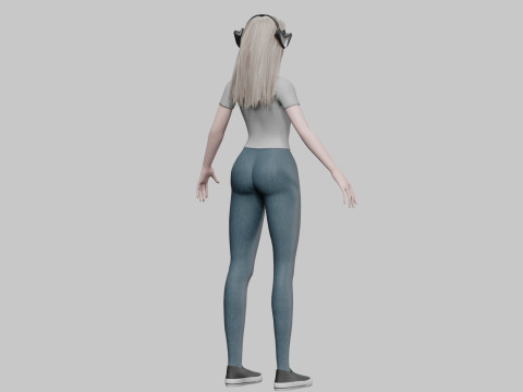 Cool Basic Woman V28402 3D Model