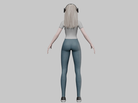 Cool Basic Woman V28402 3D Model