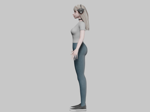 Cool Basic Woman V28402 3D Model