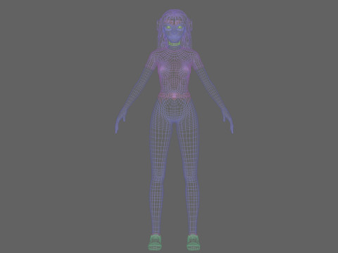 Cool Basic Woman V28402 3D Model