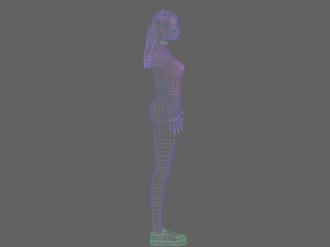 Cool Basic Woman V28402 3D Model