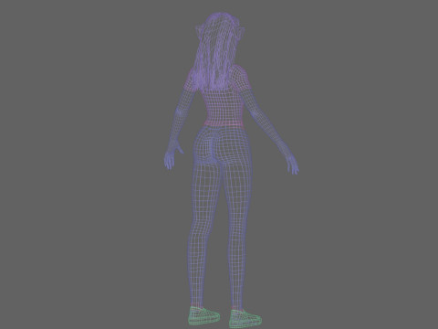 Cool Basic Woman V28402 3D Model