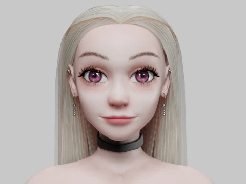 Cool cute Woman V28304 3D Model