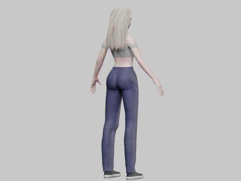 Cool cute Woman V28304 Modelo 3D