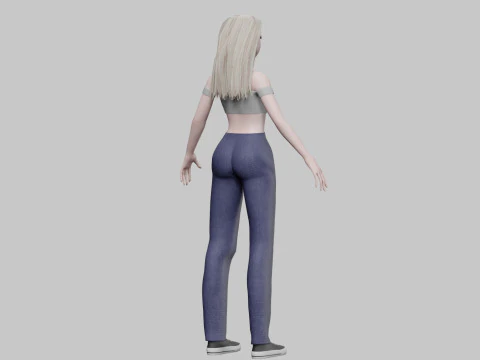 Cool cute Woman V28304 3D Model