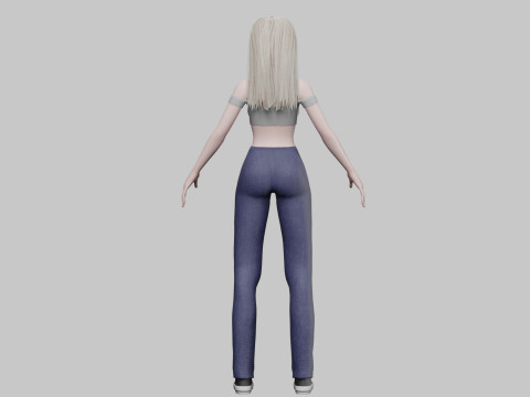 Cool cute Woman V28304 Modelo 3D
