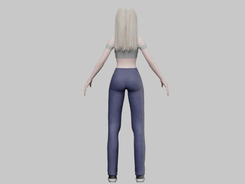 Cool cute Woman V28304 3D Model