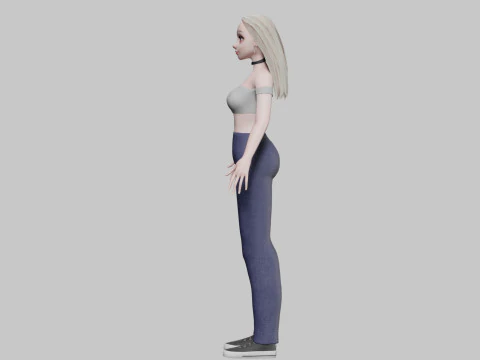 Cool cute Woman V28304 3D Model