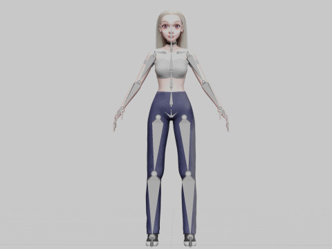 Cool cute Woman V28304 Modelo 3D