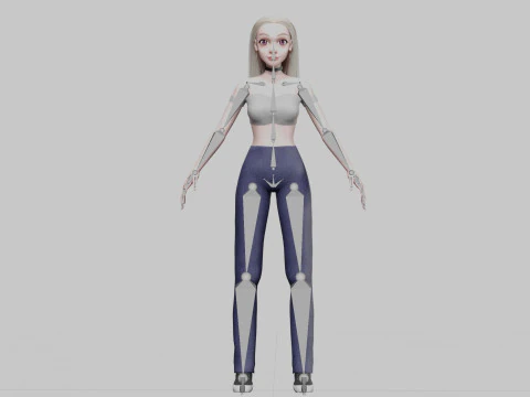 Cool cute Woman V28304 3D Model