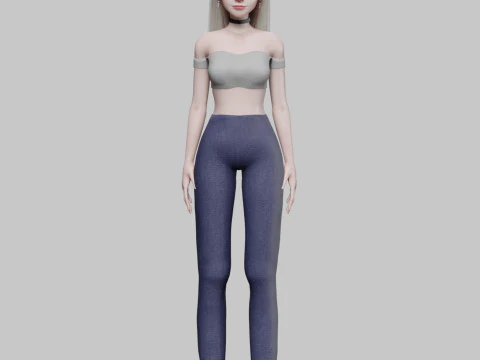 Cool cute Woman V28304 3D Model