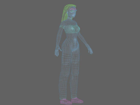 Cool cute Woman V28304 3D Model