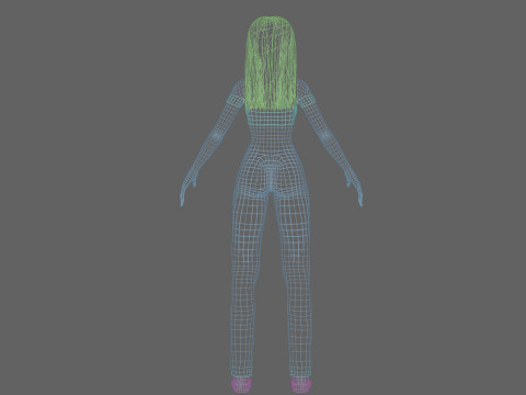 Cool cute Woman V28304 Modelo 3D