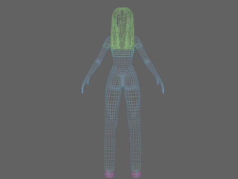 Cool cute Woman V28304 3D Model