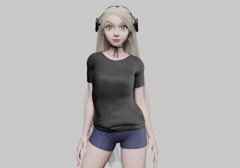 Cool Pretty Woman V33479 3D Model .c4d .max .obj .3ds .fbx .stl .blend