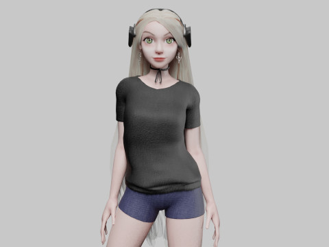 Cool Pretty Woman V33479 3D Model