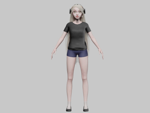 Cool Pretty Woman V33479 3D Model