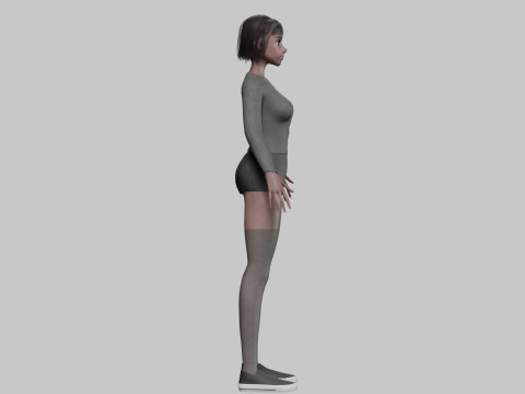 Cute Basic Woman V28770 3Dモデル