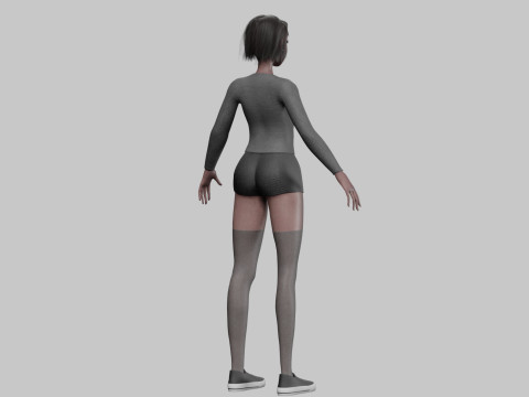 Cute Basic Woman V28770 3Dモデル