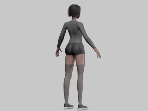 Cute Basic Woman V28770 3D Model