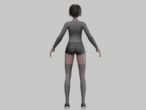 Cute Basic Woman V28770 3D Model