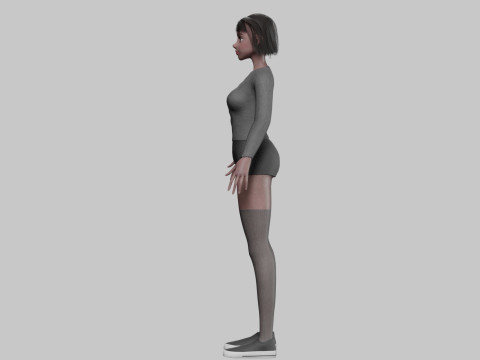 Cute Basic Woman V28770 3Dモデル