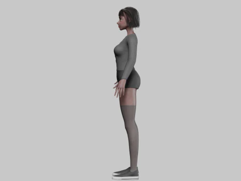 Cute Basic Woman V28770 3D Model