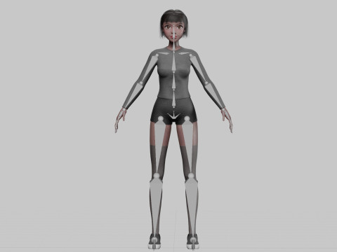 Cute Basic Woman V28770 3Dモデル