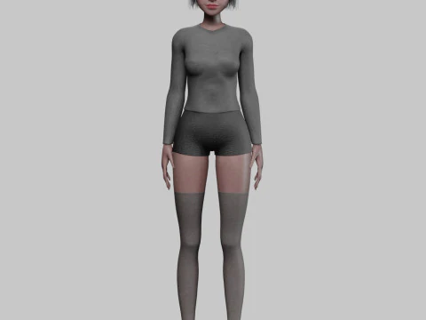 Cute Basic Woman V28770 3D Model
