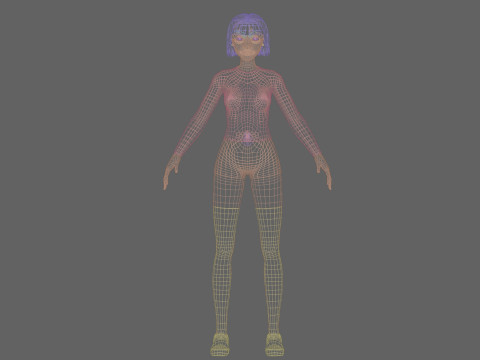 Cute Basic Woman V28770 3Dモデル