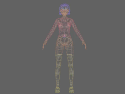 Cute Basic Woman V28770 3D Model