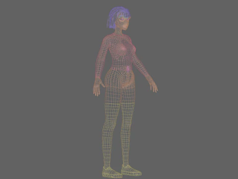 Cute Basic Woman V28770 3D Model