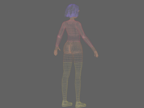 Cute Basic Woman V28770 3Dモデル