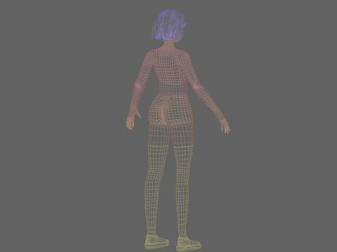 Cute Basic Woman V28770 3D Model