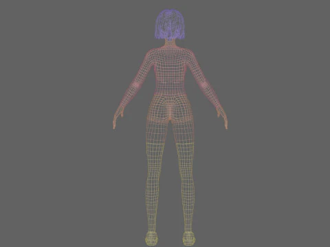 Cute Basic Woman V28770 3D Model